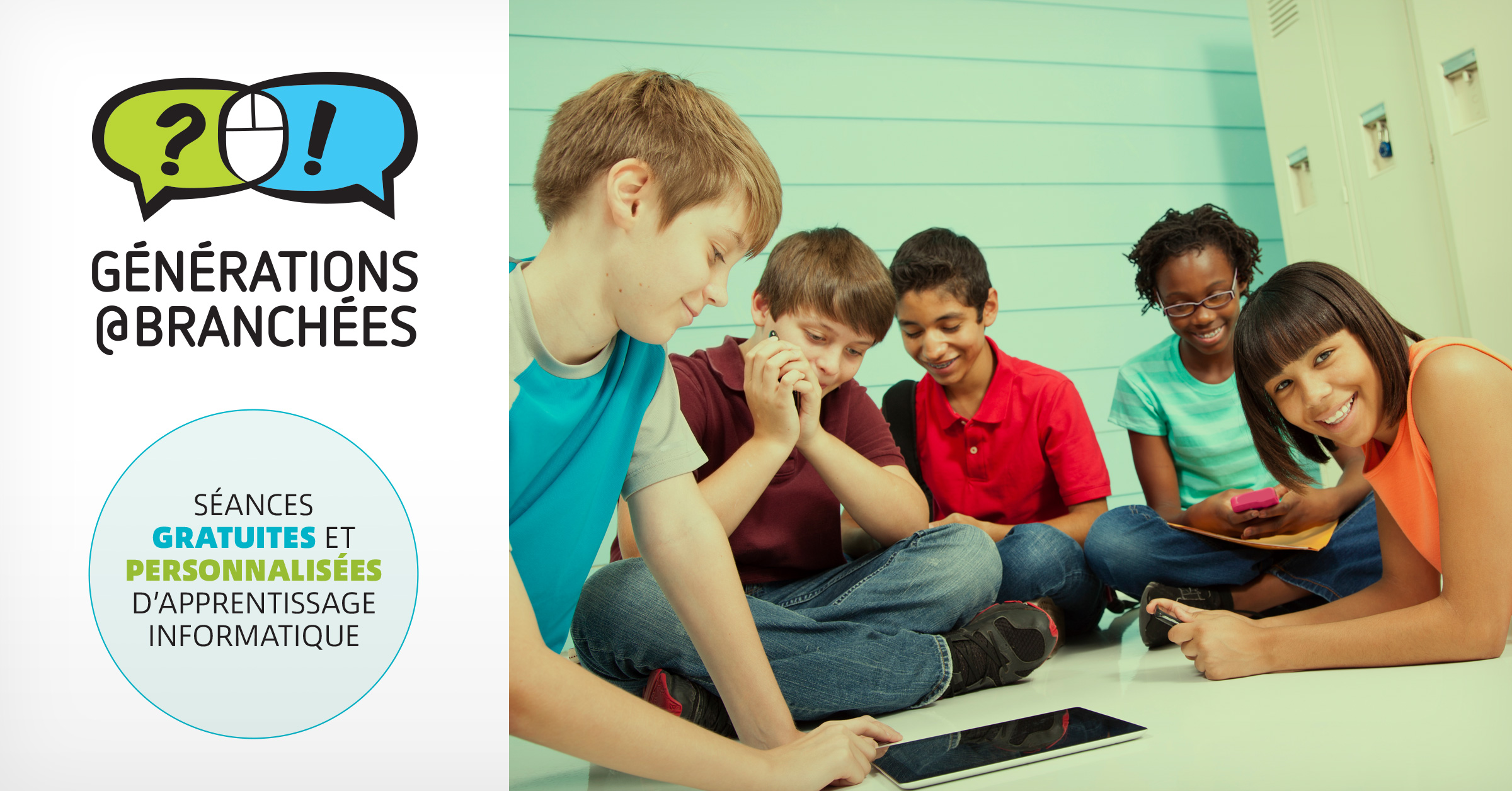Générations@branchées. Séances gratuites et personnalisées d’apprentissage informatique